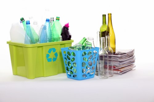 Variety of office waste materials ready for disposal